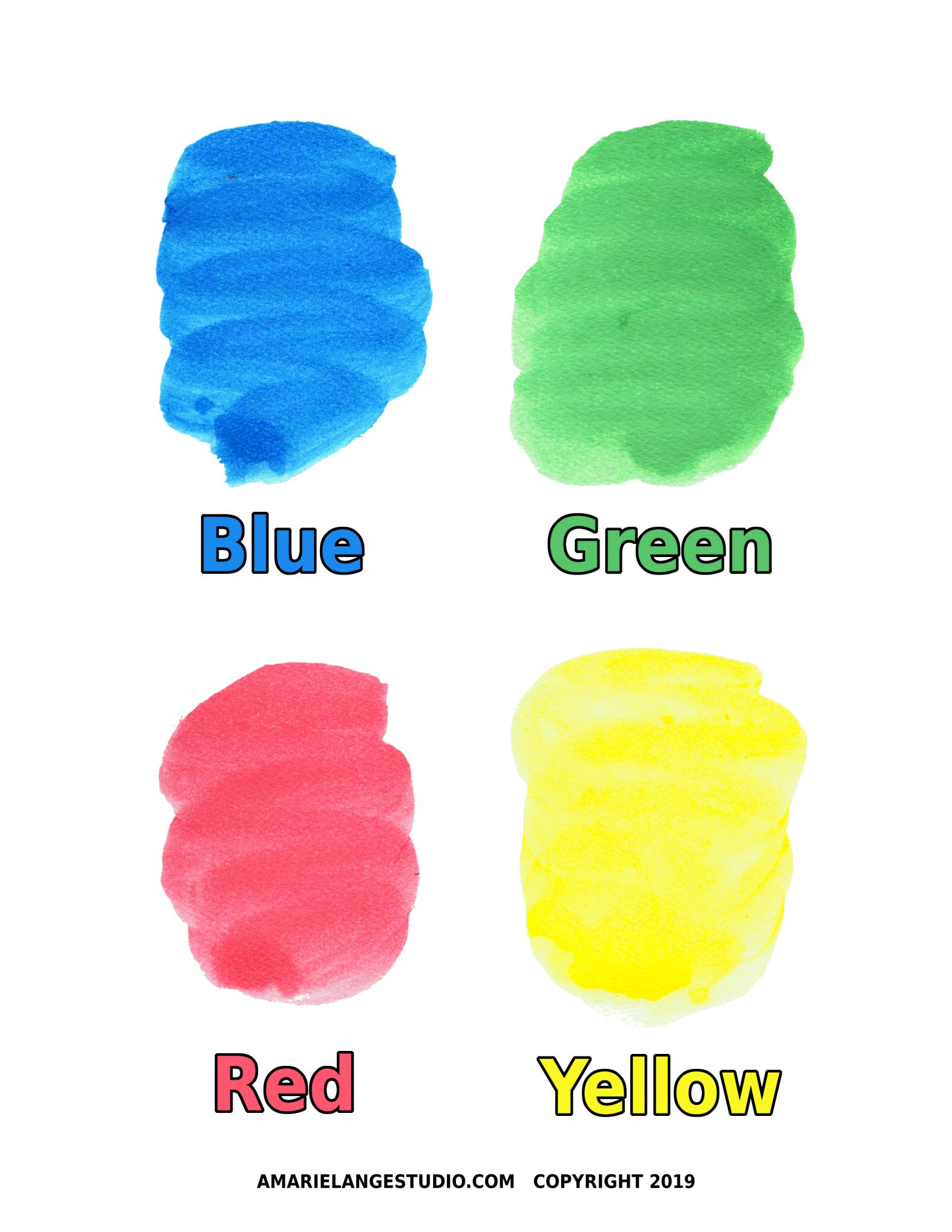 Preschool Color Charts & Ideas [+ get a free printable] - Amarie Lange
