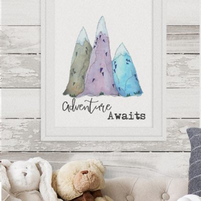 How to Use [Adventure Awaits] Hand painted Nursery Artwork