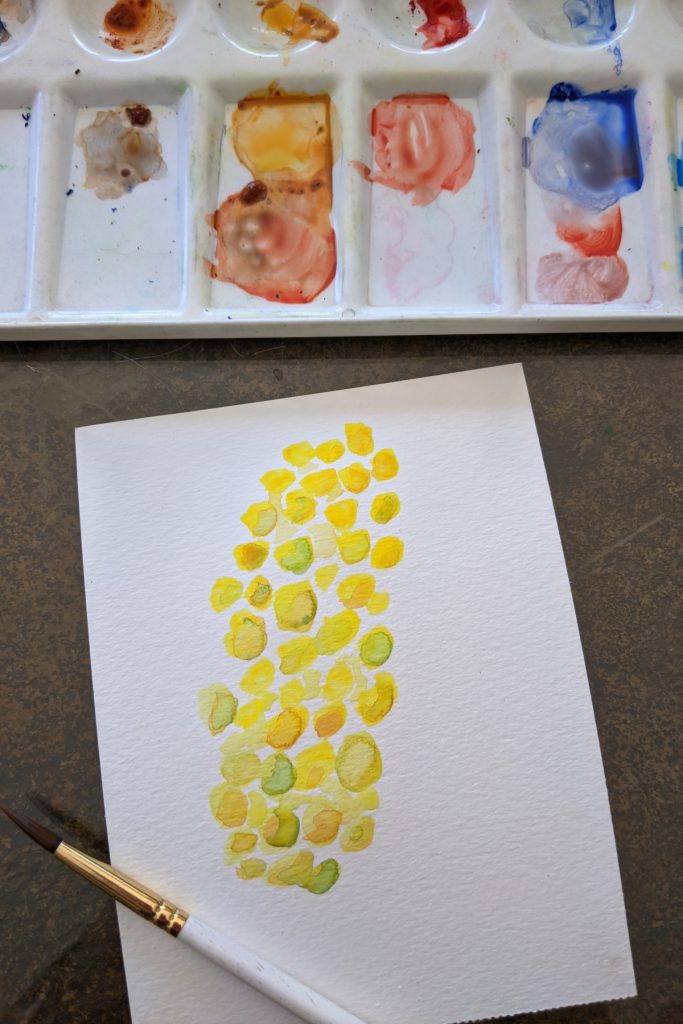 Amarie Lange Studio - watercolor yellow flower 2