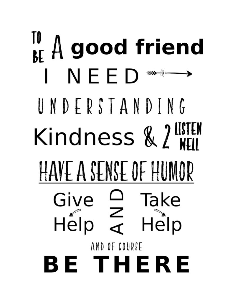 Teaching Friendship Printable - Amarie Lange Studio