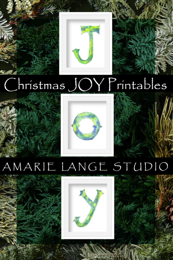 Greenery with JOY framed printables