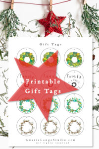 Free Printable Wreath Tags {2023} - Amarie Lange Studio