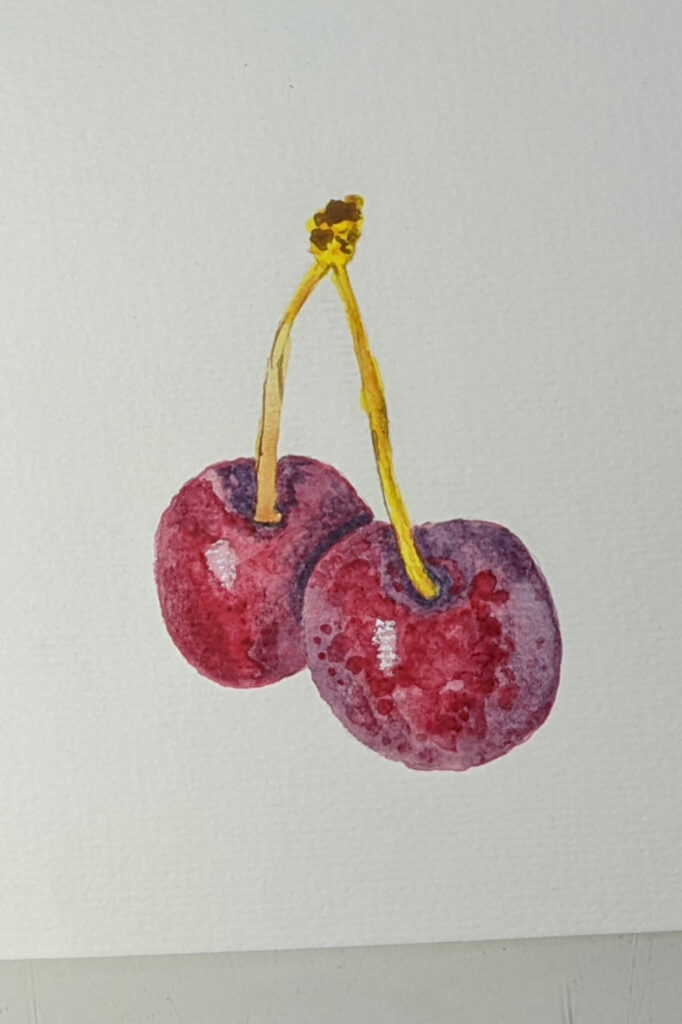 Watercolor Cherries