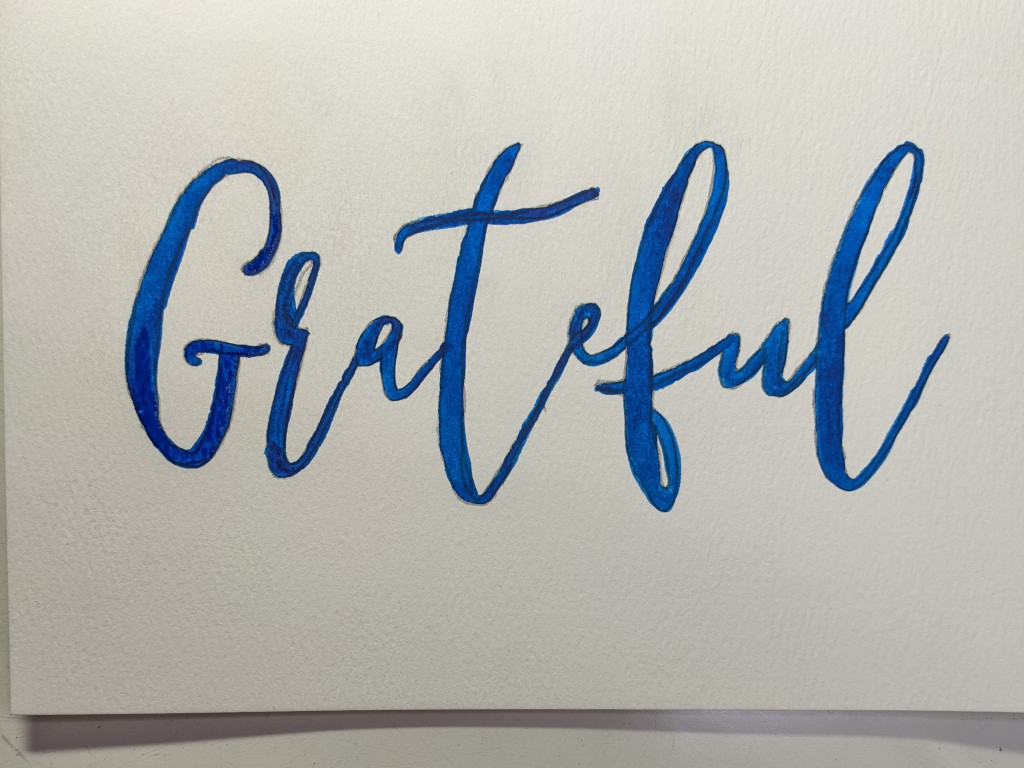 Watercolor Hand Lettering - Grateful