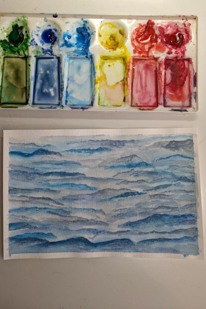 Painting With Watercolors and Salt - Easy Peasy and Fun