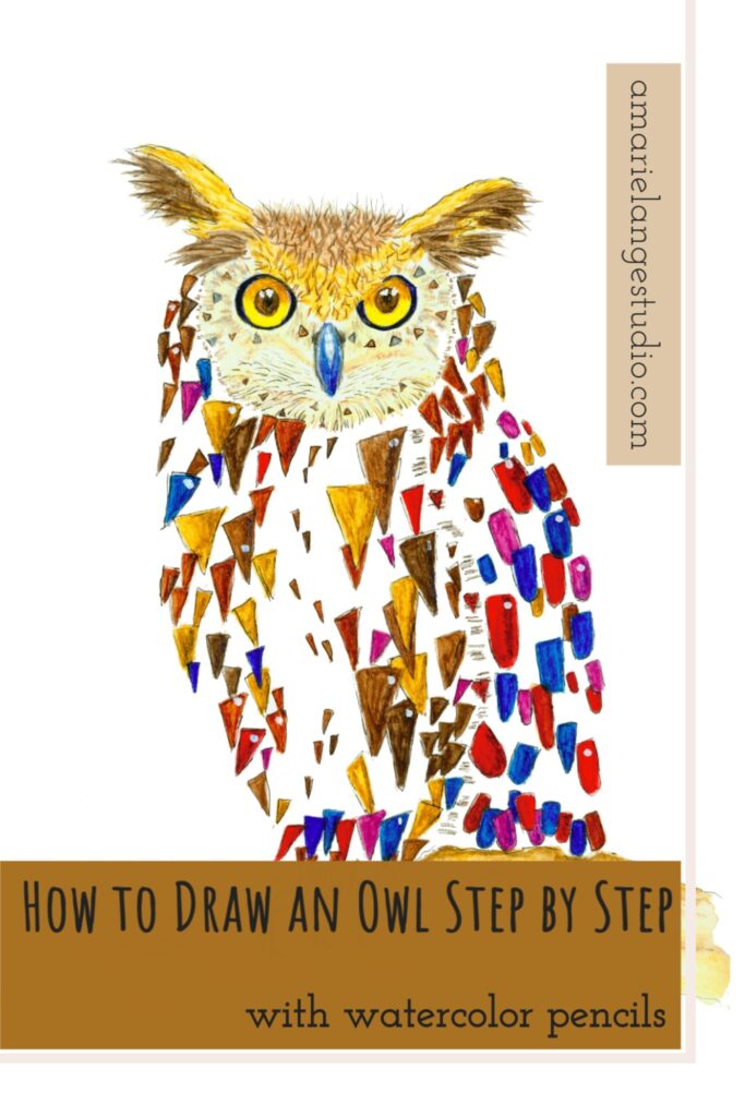 How to Draw an Owl With Watercolor Pencils 2 1