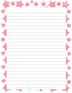 Free printable kids stationery, free primary lined writing paper