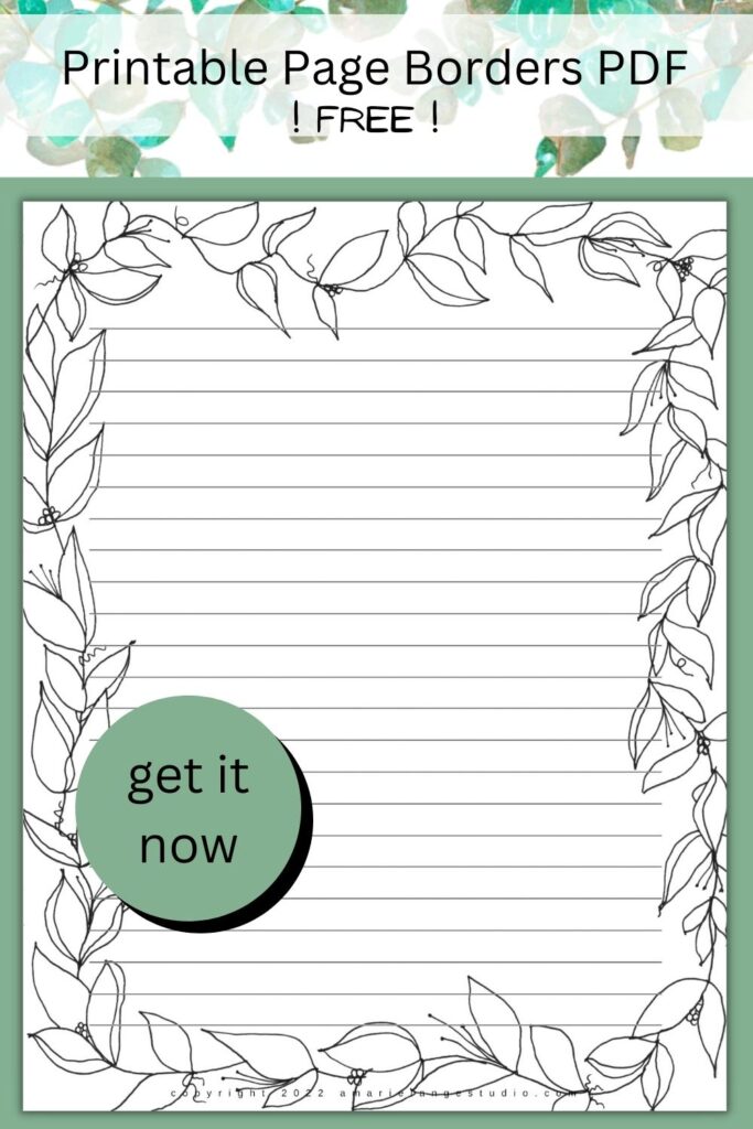Free Printable Stationery Borders ( Matching Envelope Liners) Amarie