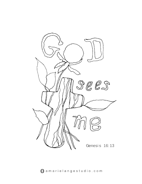 God Sees Me – Short bible verse for comfort and strength