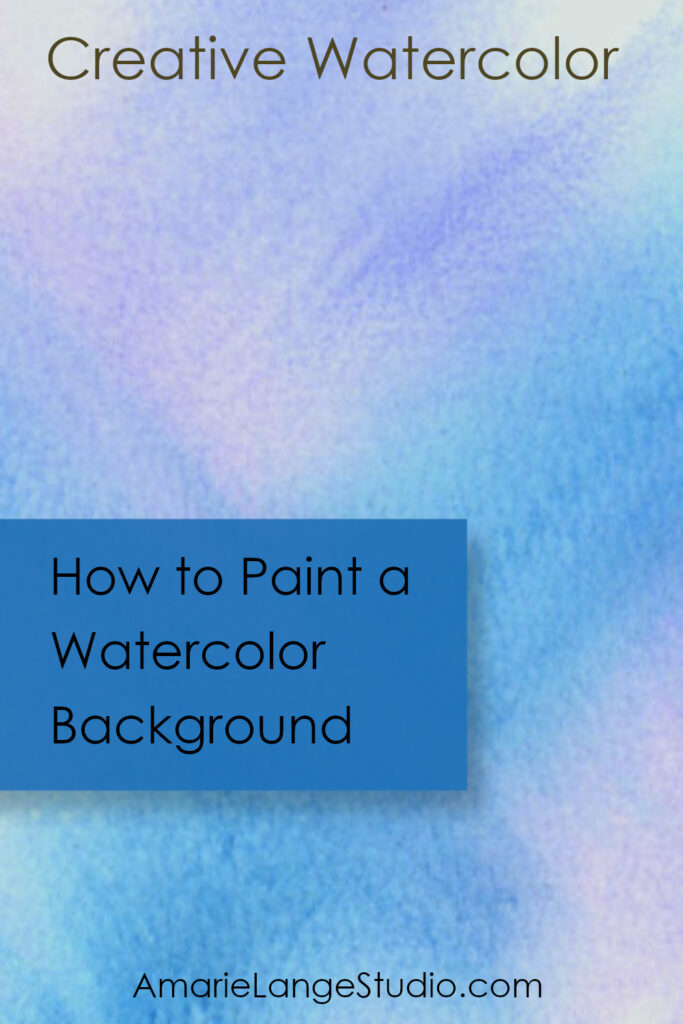 text of How to Paint a Watercolor Background on a blue and purple watercolor wash