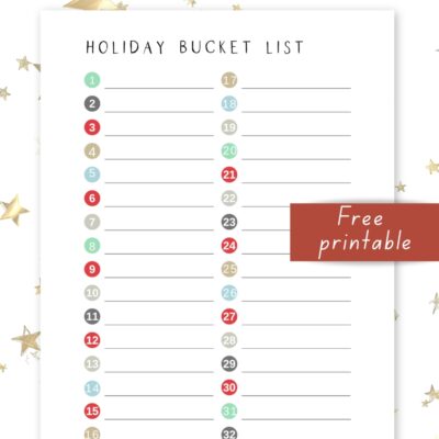 Your Festive Christmas Bucket List Printable + Ideas to Making the Season Sparkle