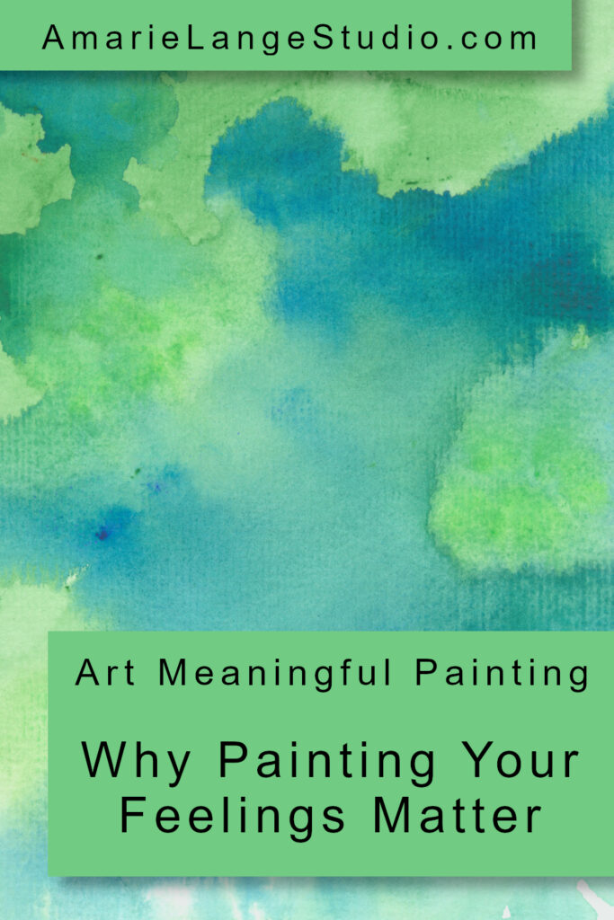 blue green watercolors blending together