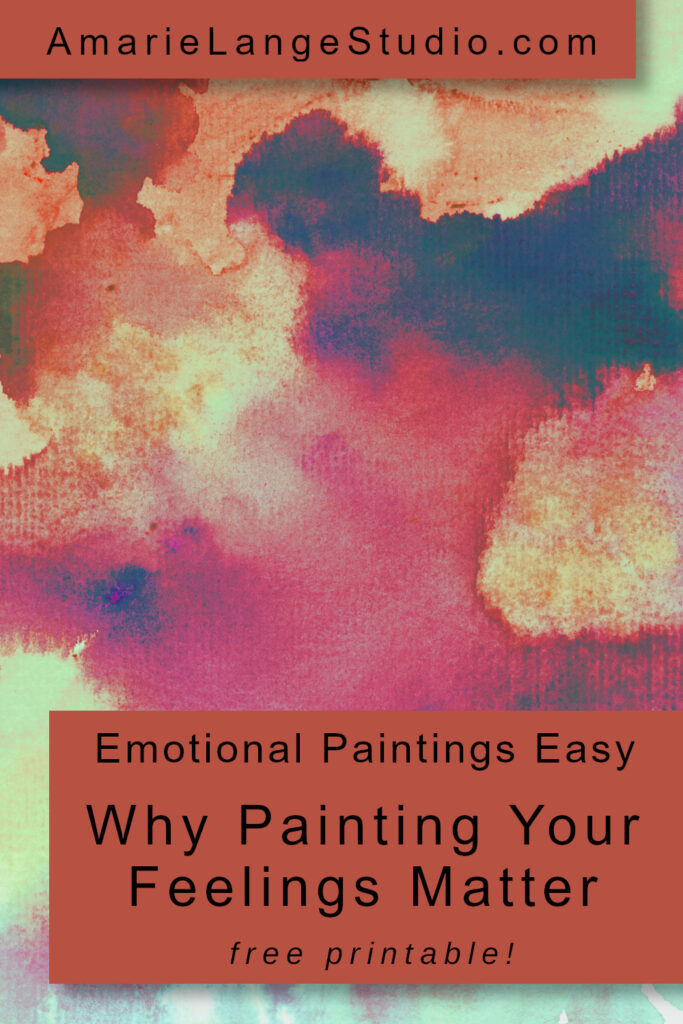 red and yellow watercolors blending together with the text How to Paint Your Feelings