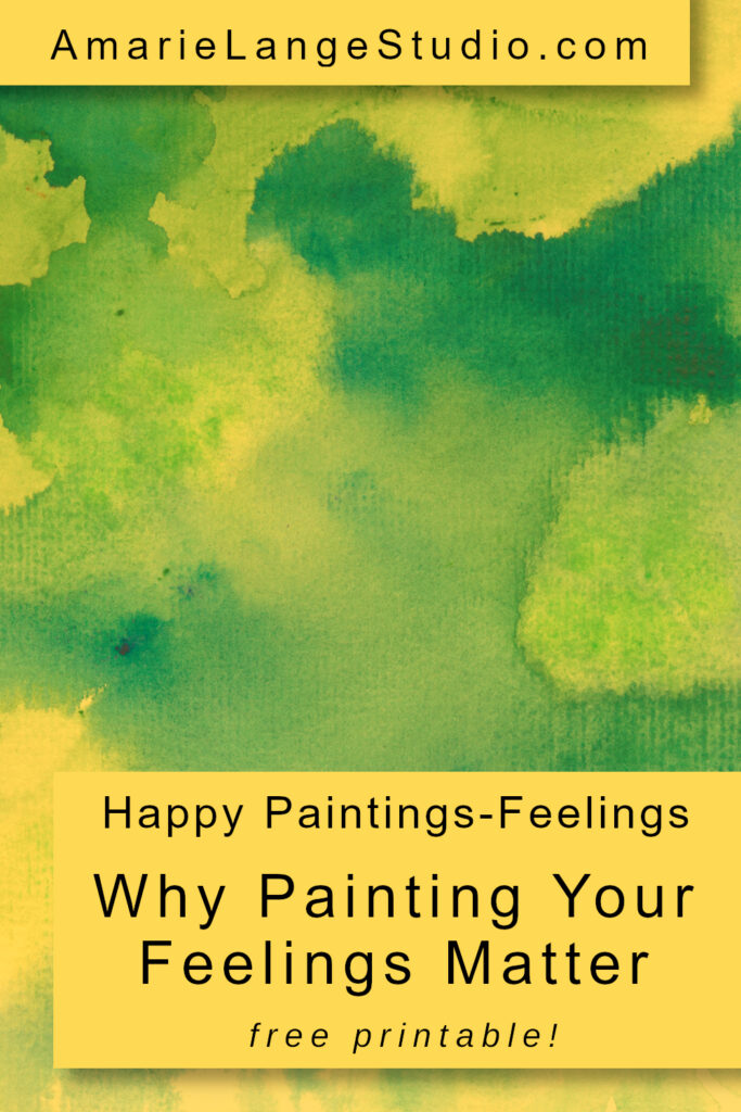 yellow green watercolors blending together